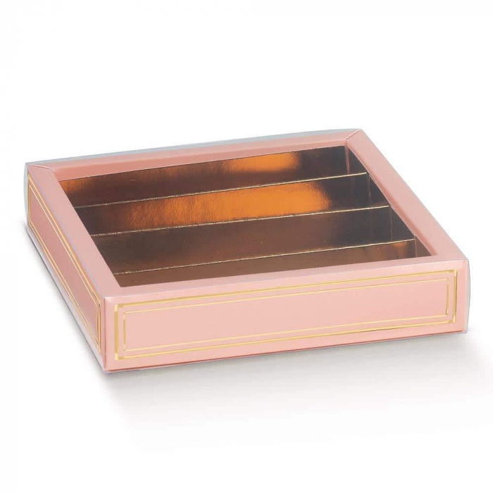 Choklad/Pralin box- Elegance Pink