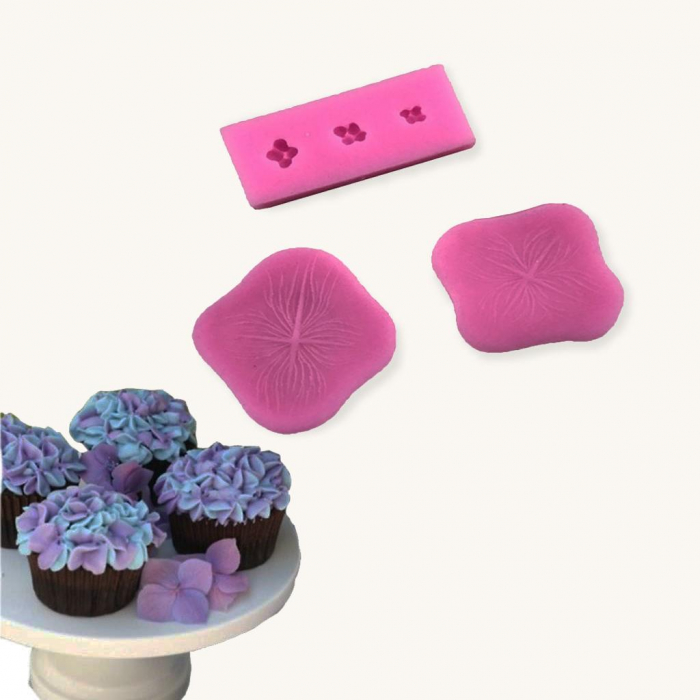 3st Hydrangea Set Veiner Silikonform Blommor Fondant