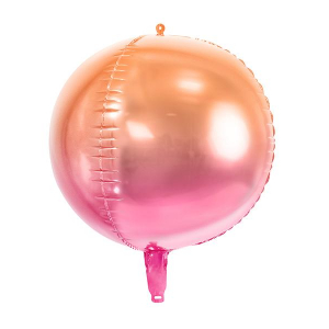 Stor Klotballong 35cm - Ombre Orange Rosa
