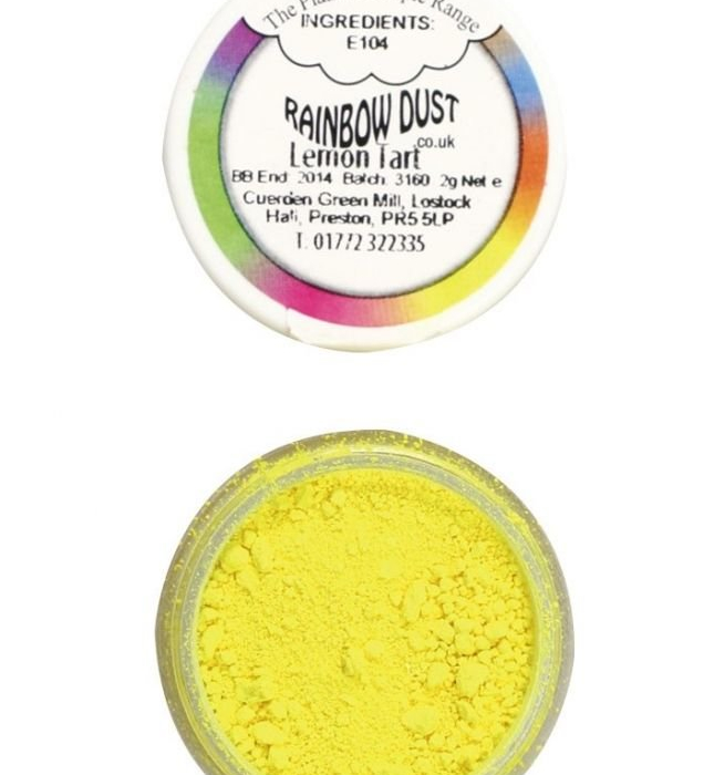Lemon Tart Gul Ätbar Pulverfärg- Rainbow Dust