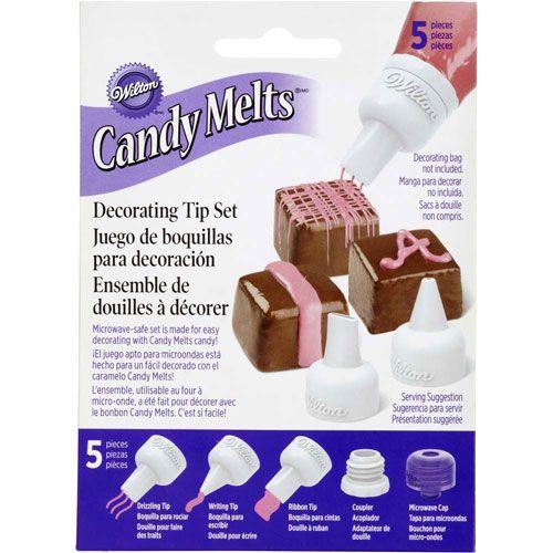Tyllar till Candy Melts Candy Melt Decorating Tip Set/5 -Wilton