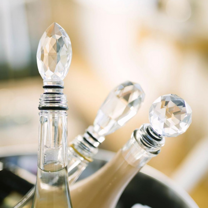 Glimmer Bottle Stopper Glas Avlång Grov 12 Cm