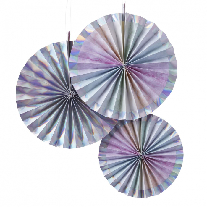 Pin Wheels Rainbow & Iridescent - 3-Pack