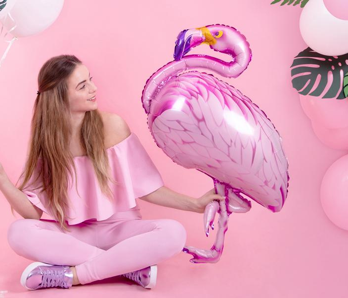 Folieballong Flamingo Rosa Aloha - Tropical Festival