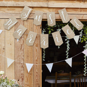 Jutevimpel Just married - Rustic Country