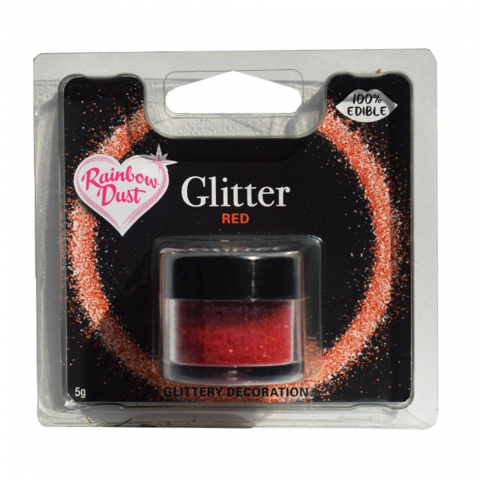 Rött Ätbart glitter - Rainbow Dust