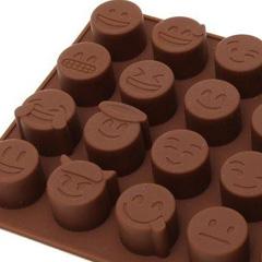 Emoji Smiley Pralinform Silikonform Chokladform Form Praliner Runda