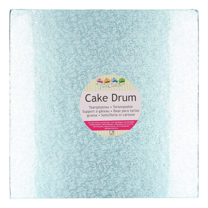 FunCakes Cake Drum Square 30,5cm -Baby Blue-