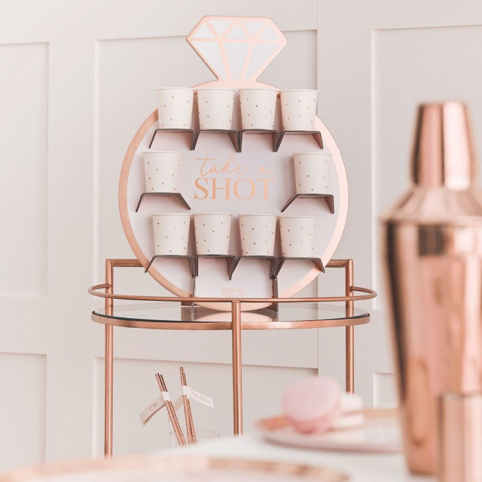 Rose Gold Party Drinks Shot Wall - Möhoppa