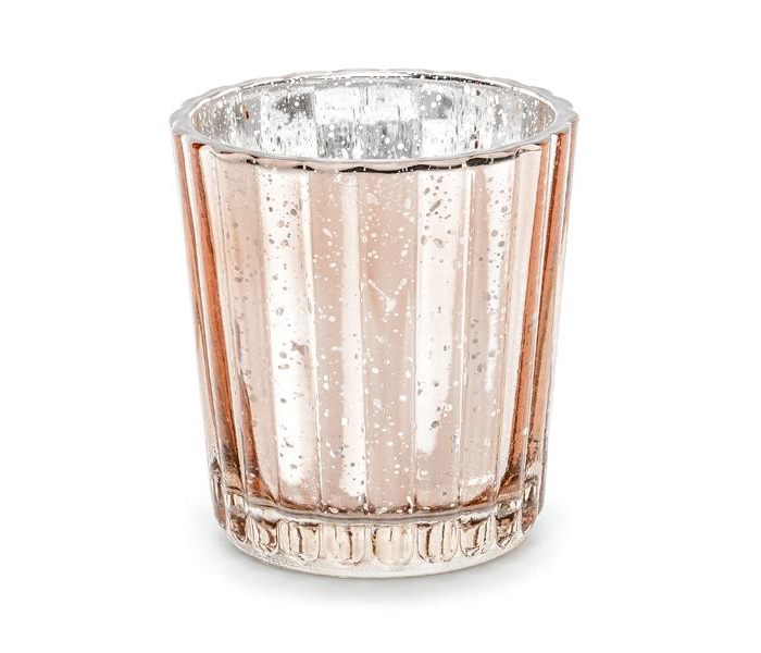 Ljuslykta för Värmeljus i Glas, Roséguld, 6cm