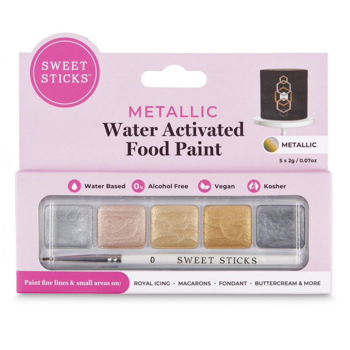SweetSticks Water Activated Mini Palette, Metallics- Sweet-Stamp