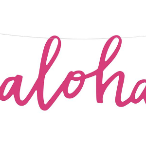 Banner Rosa Aloha - Tropical Festival