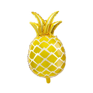 Folieballong Ananas Guld Aloha - Tropical Festival