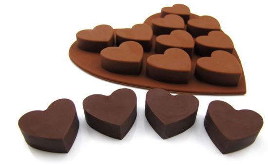 Pralinform 10 Hjärtan Hjärta Pralin Silikonform Form Bakform Choklad