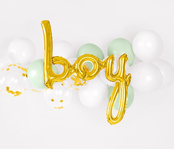 Boy Guld Folieballong Ballong 74x33cm