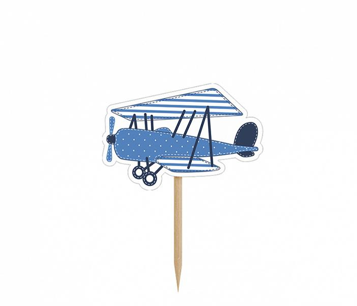 Cupcake Toppers Flygplan Moln Little Plane