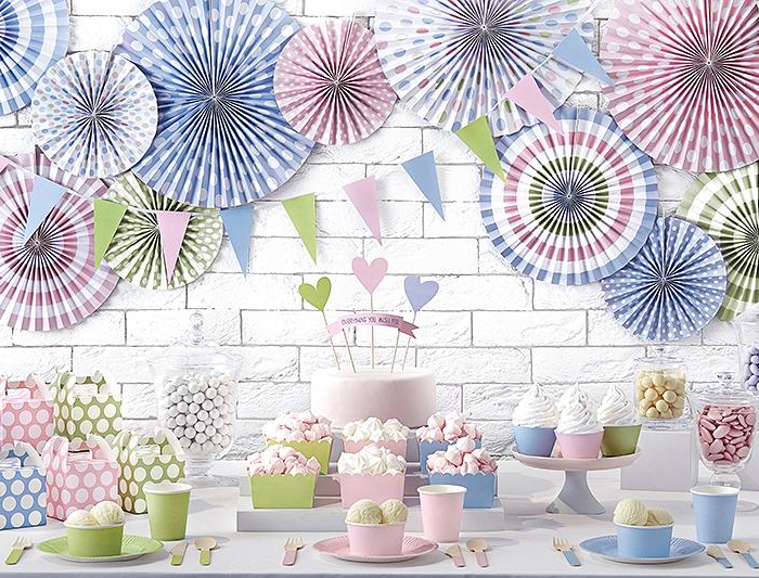 Cupcake Wrappers Pastel Färger Muffinsformar