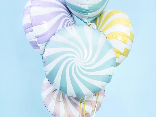 Folieballong Ljusblå Candy, 45cm
