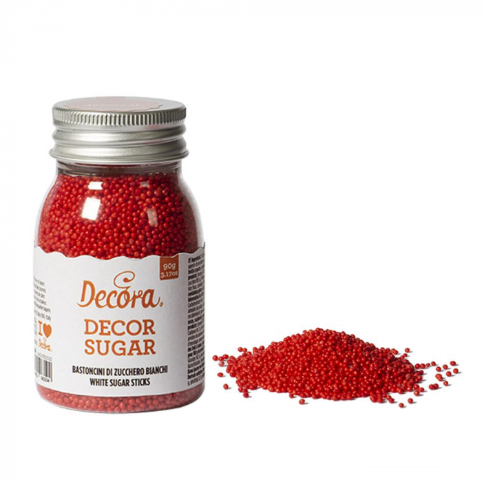 Nonpareils Röd Sockerpärlor Red Strössel - Decora