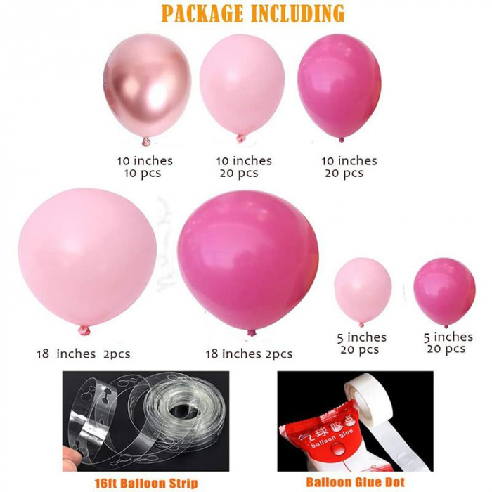 Ballongbåge - Rosa