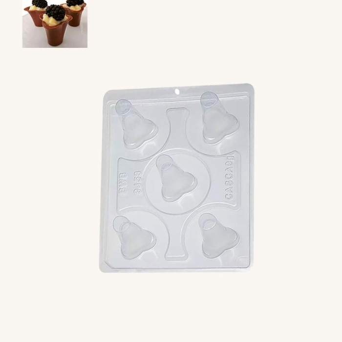 BWB 9453 - Special 3-Part Mold - Pralinform Chokladkoppar - Copo Mousse 5