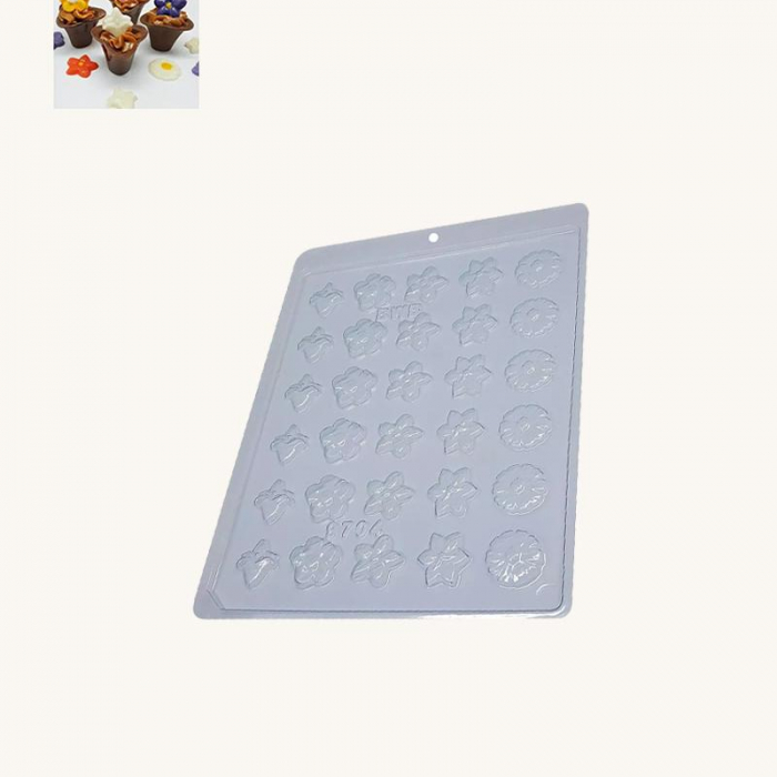 BWB Simple Mold - Aplique Flores 9704 - Pralinform Chokladform Blommor