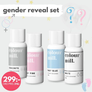 Colour Mill Gender Reveal Set - Chokladfärg Oljebaserad Ätbar Färg 4-Pack