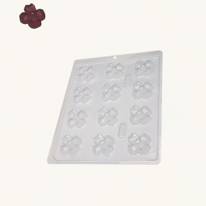 BWB Simple Mold - Bombom Flor 4 Pétalas 407 - Pralinform Chokladform Blomma