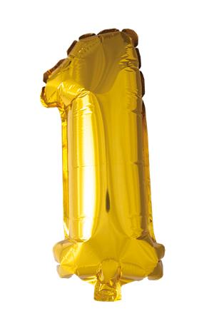 Sifferballong "1" - Guld
