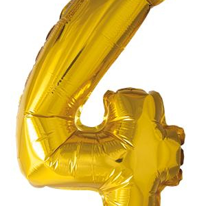 Sifferballong "4" - Guld