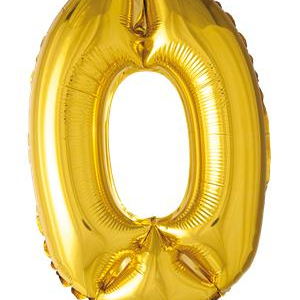 Sifferballong "0" - Guld