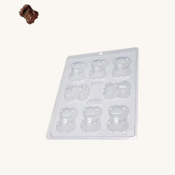 BWB Simple Mold - Carrinho 720 - Pralinform Chokladform Bilar