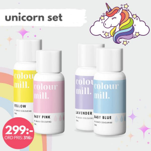 Colour Mill Unicorn Set - Chokladfärg Oljebaserad Ätbar Färg 4-Pack Färgpaket