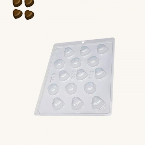 BWB Simple Mold - Coração Ponteado 1278 - Pralinform Chokladform Hjärtan