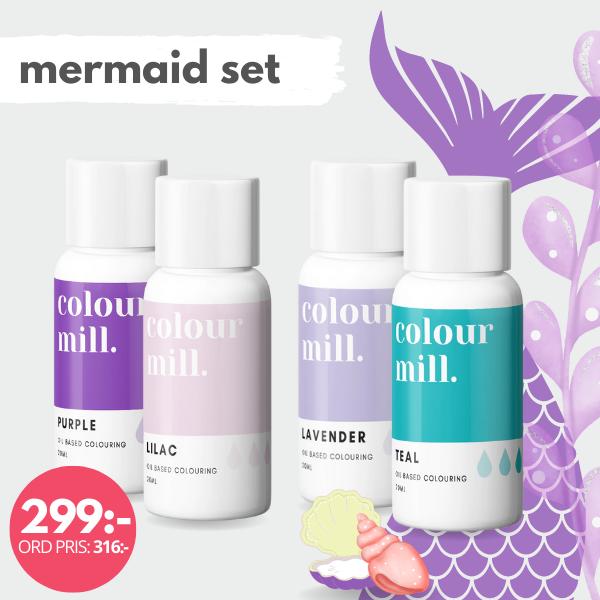 Colour Mill Mermaid Set - Chokladfärg Oljebaserad Ätbar Färg 4-Pack Färgpaket