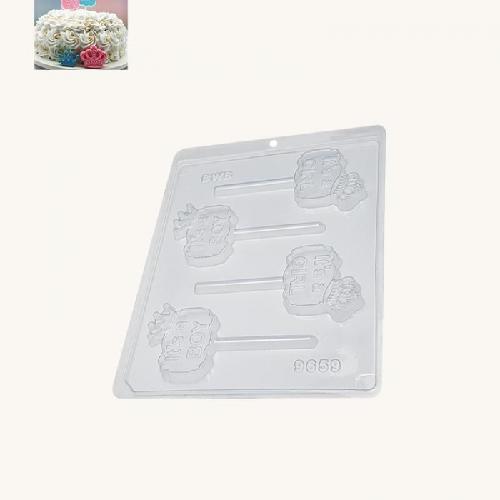 BWB Simple Mold - Pirulito It's a Boy - It's a Girl 9659 - Pralinform Babyshower