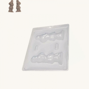 BWB Simple Mold - Papai Noel Frente Verso 162 - Pralinform Chokladform Jultomte