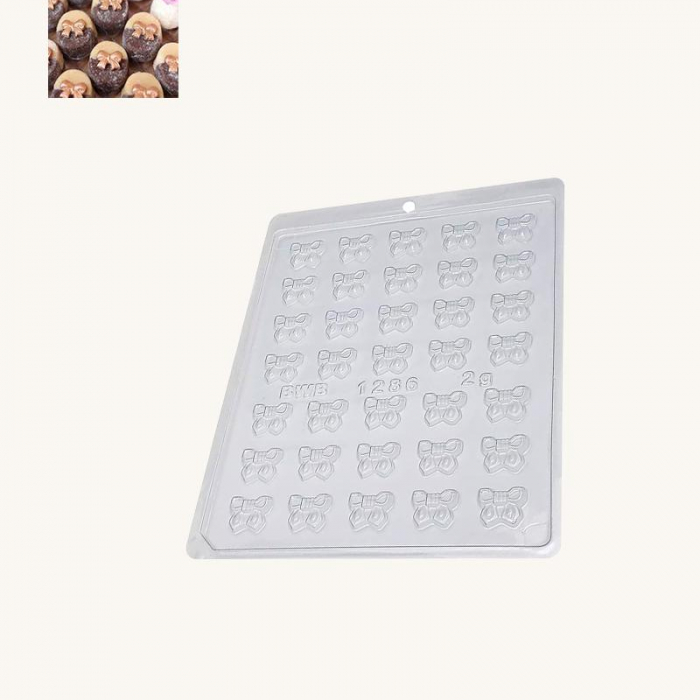 BWB Simple Mold - Lacinho 1286 - Pralinform Chokladform Rosetter