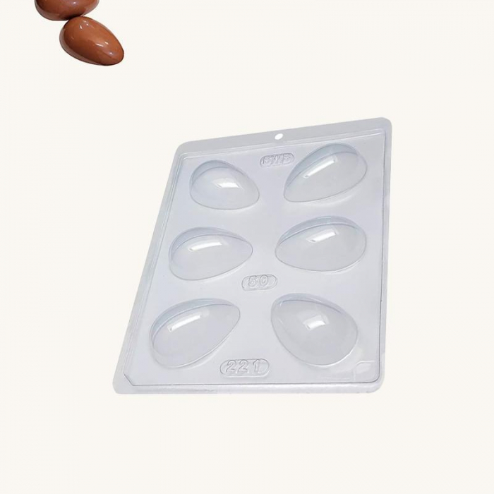 BWB Simple Mold - Ovo Liso 50g 221 - Pralinform Chokladform Ägg
