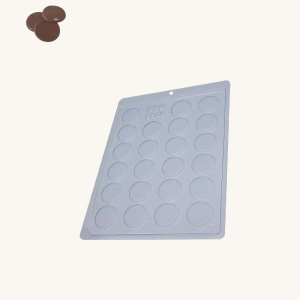 BWB Simple Mold - Plaquinha Redonda Lisa 9745 - Pralinform Chokladform