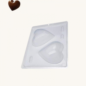 BWB Simple Mold - Coração 200g 20 - Pralinform Chokladform Hjärta