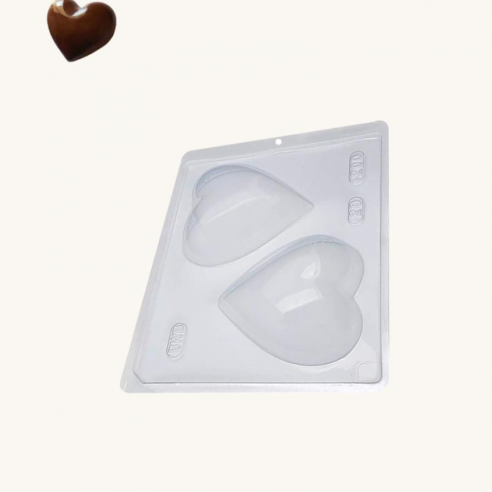 BWB Simple Mold - Coração 200g 20 - Pralinform Chokladform Hjärta