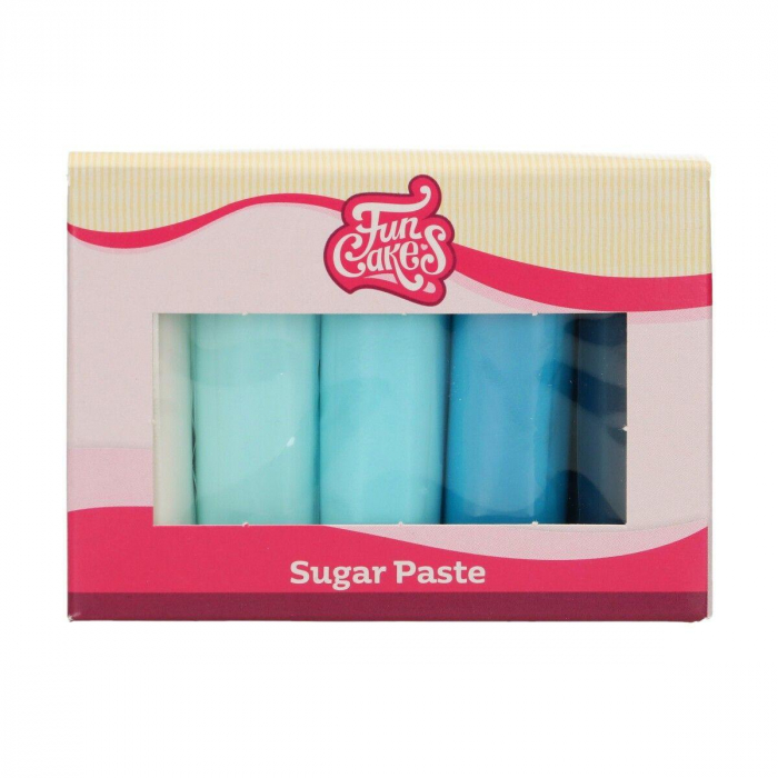 FunCakes - Blå Sockerpasta Multipack - 5st x 100g