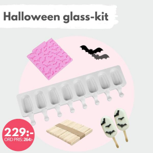 Halloween Glasskit Glassform + 50st Glasspinnar + Fladdermus Silikonform