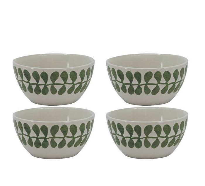 Skål Vegetable 4-Pack - TINA Nordström vit/grön