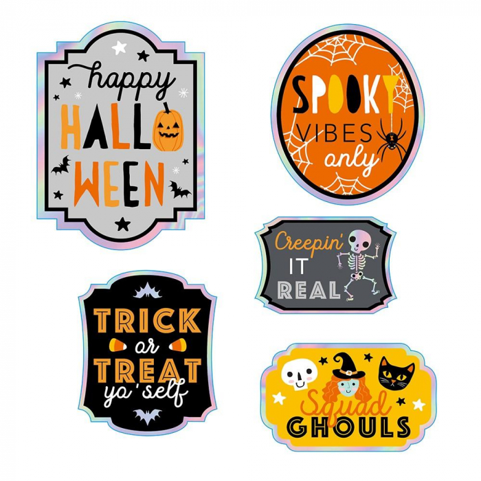 Stickers till dryckesflaskor- Halloween