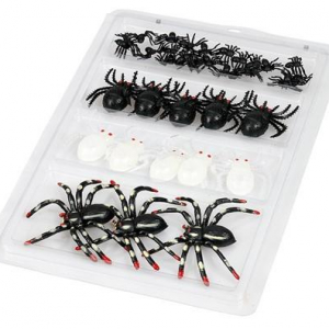 Kit med spindlar 6st- Halloween