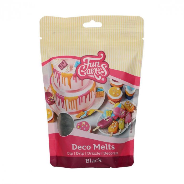 Deco Melts Svart 250 g - FunCakes