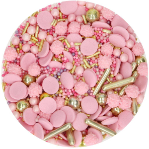 FYND 10/22-FunCakes - Glamour Pink Rosa/Guld Strössel Mix- 65g
