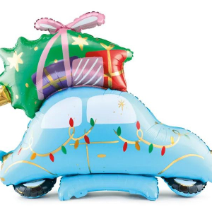 Folieballong Christmas Car Julbil 102x107 cm